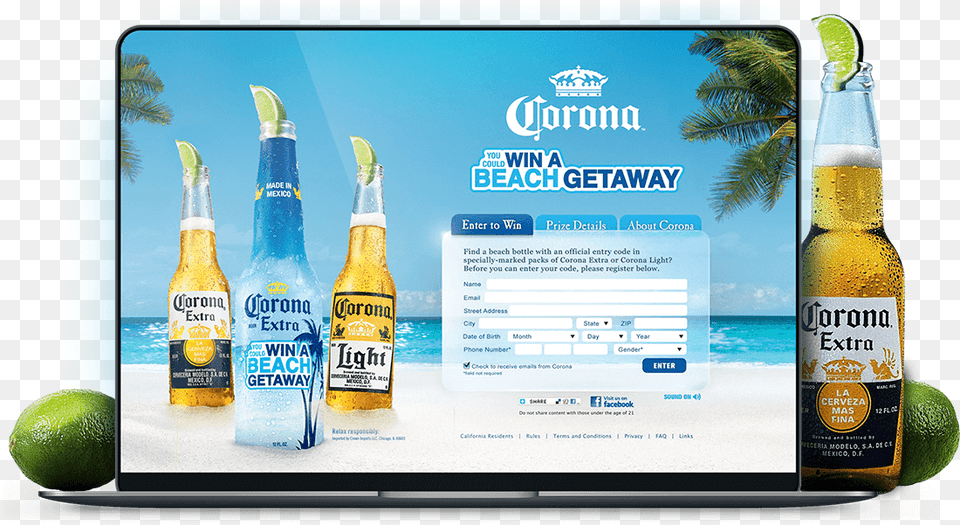 Corona Laptop, Alcohol, Beer, Beverage, Bottle Png Image