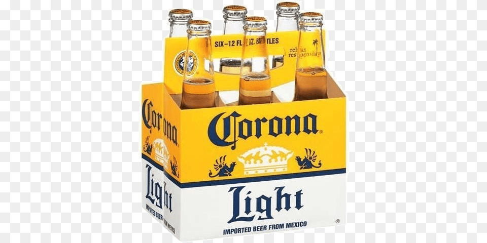 Corona Light Beer Corona Light 6 Pack, Alcohol, Beer Bottle, Beverage, Bottle Png