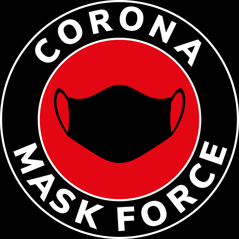 Corona Mask Force Logo Red Clipart, Face, Head, Person Free Png Download