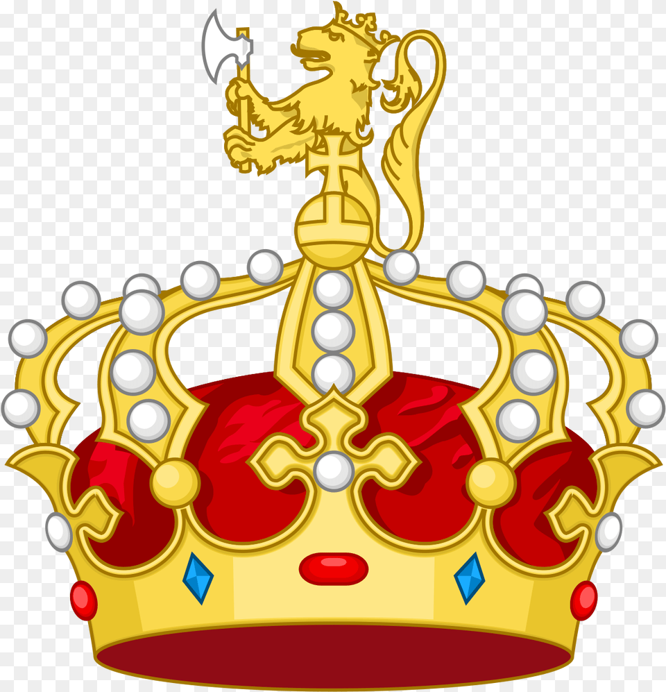 Corona Norvegica Cum Leone Heraldic Crown, Accessories, Jewelry, Bulldozer, Machine Free Png