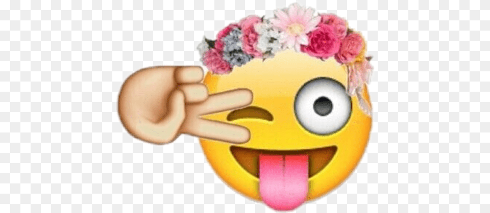Corona Whatsapp Wink Emoji Flower Crown, Plant, Toy, Birthday Cake, Cake Png