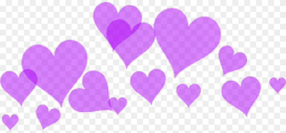 Coronadecorazones Transparent Aesthetic Stickers, Heart, Purple Png Image