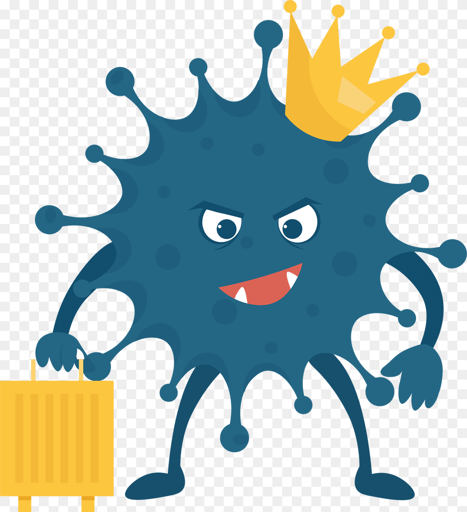 Coronavirus Character Clipart, Art, Painting, Graphics Png Image