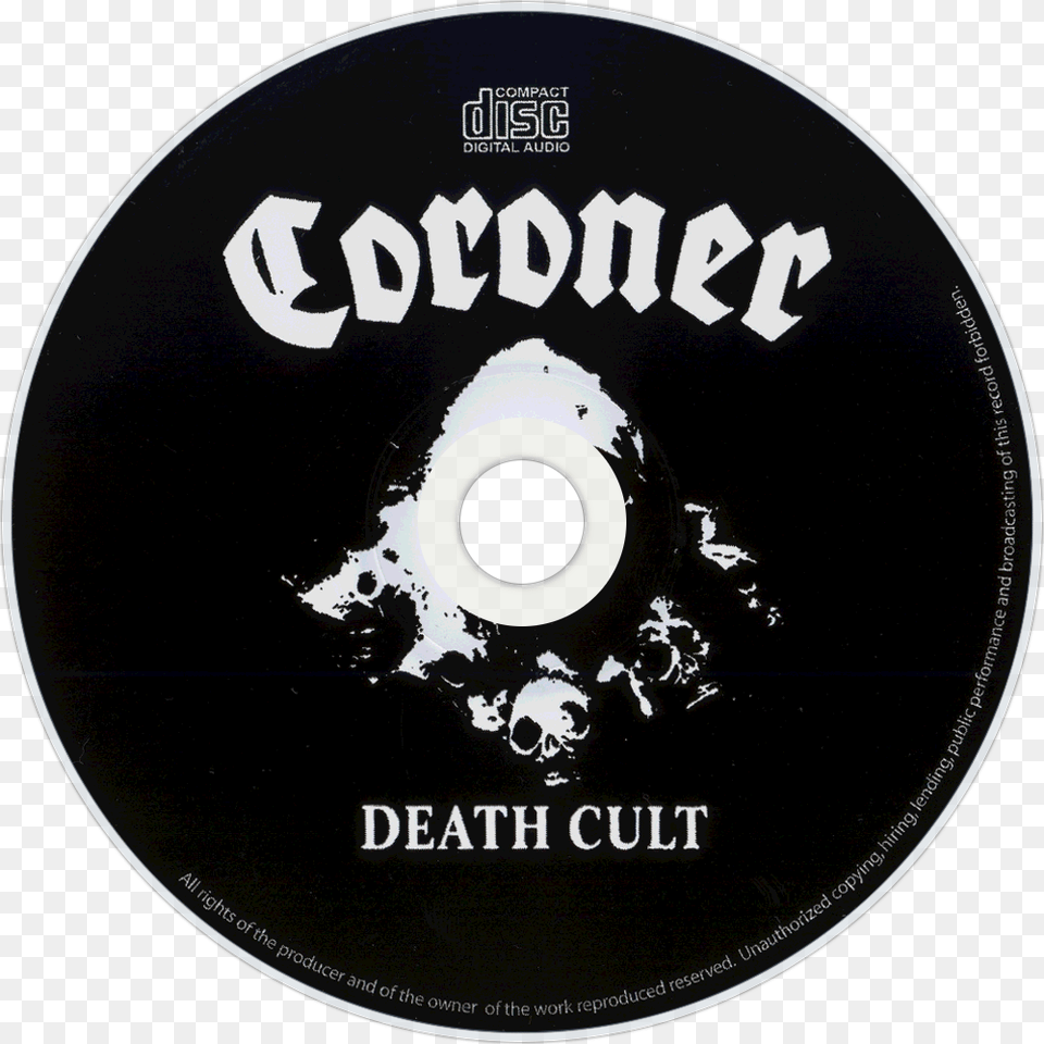 Coroner Death Cult Cd Disc, Disk, Dvd Png