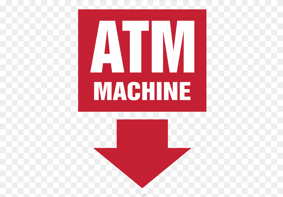 Coroplast Hanging Sign Atm Machine 17 X 23 Rushmore Tramway Adventures, Logo, First Aid Png Image