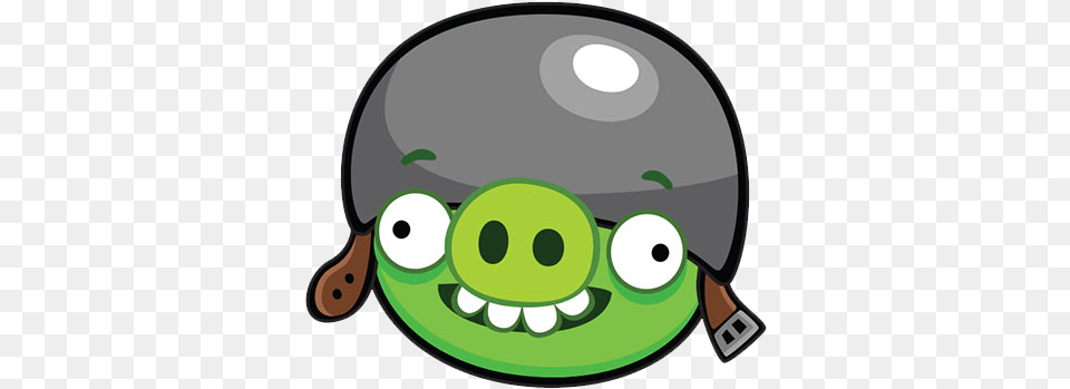 Corporal Pig As In Angry Birds Toons Revealed In The Angry Birds Foreman Pig Toons, Green, Helmet, Disk Free Png Download