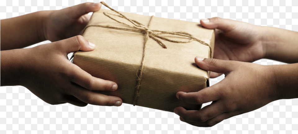 Corporate Giving Hands Giving Gift, Box, Cardboard, Carton, Package Png