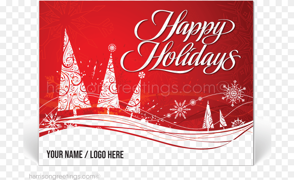 Corporate Red Happy Holiday Postcards Christmas Day, Book, Envelope, Greeting Card, Mail Free Png