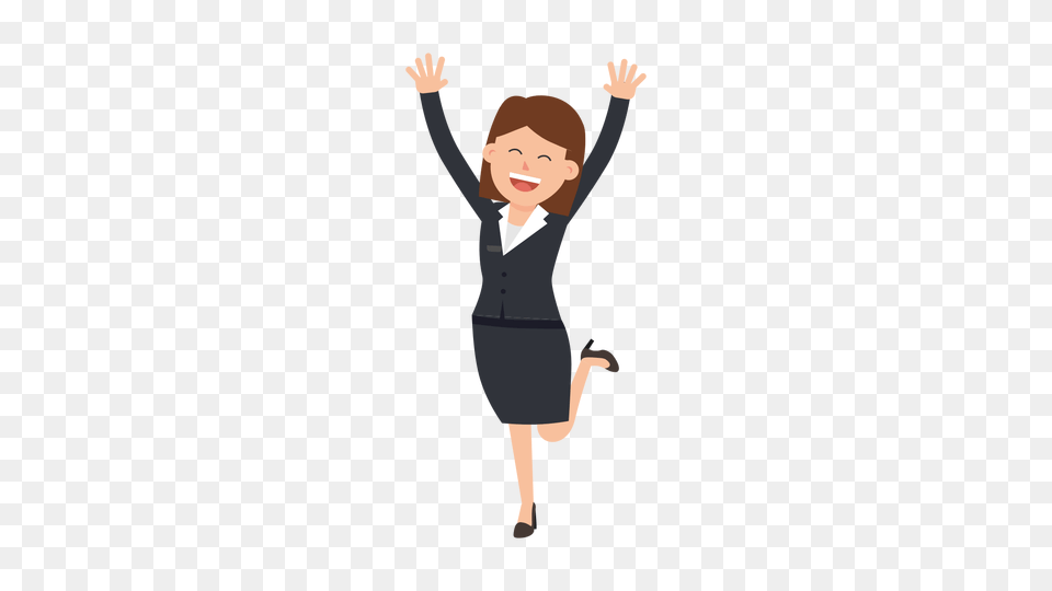 Corporate Woman Jumping For Joy, Head, Person, Face, Formal Wear Free Transparent Png