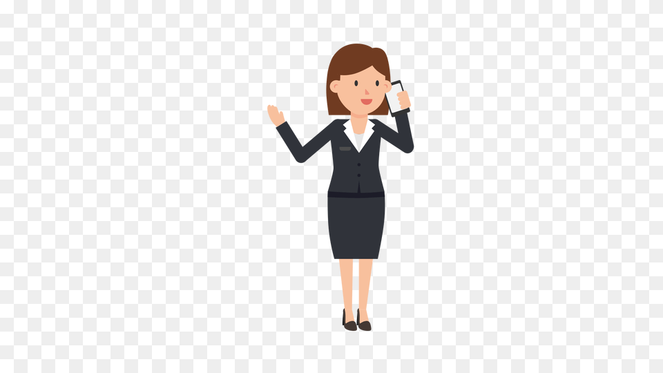 Corporate Woman Talking On The Phone Standing, Clothing, Sleeve, Long Sleeve, Adult Free Transparent Png