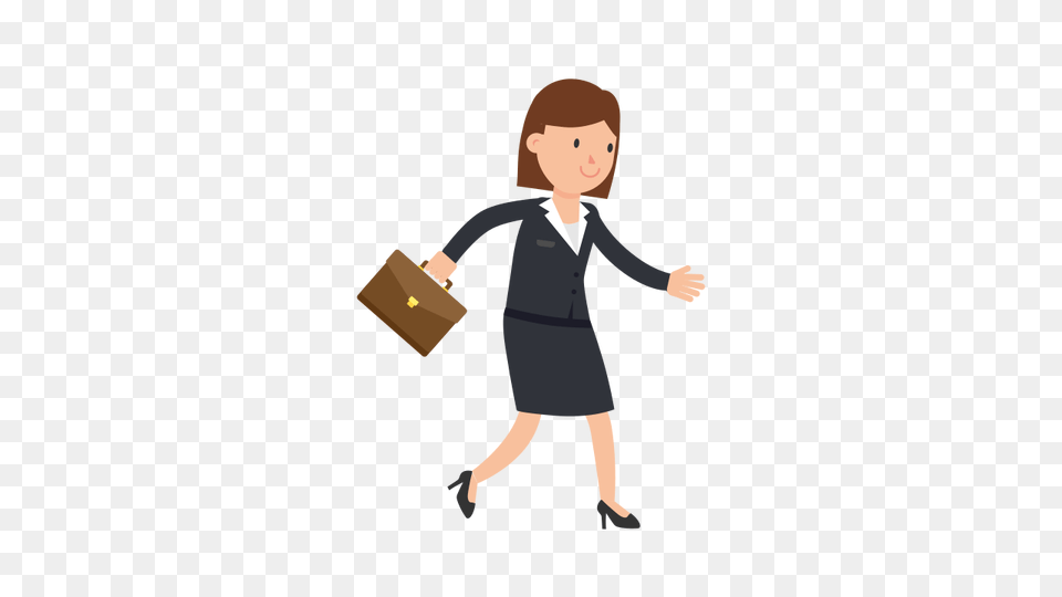 Corporate Woman Walking With Suitcase, Bag, Person, Accessories, Handbag Png