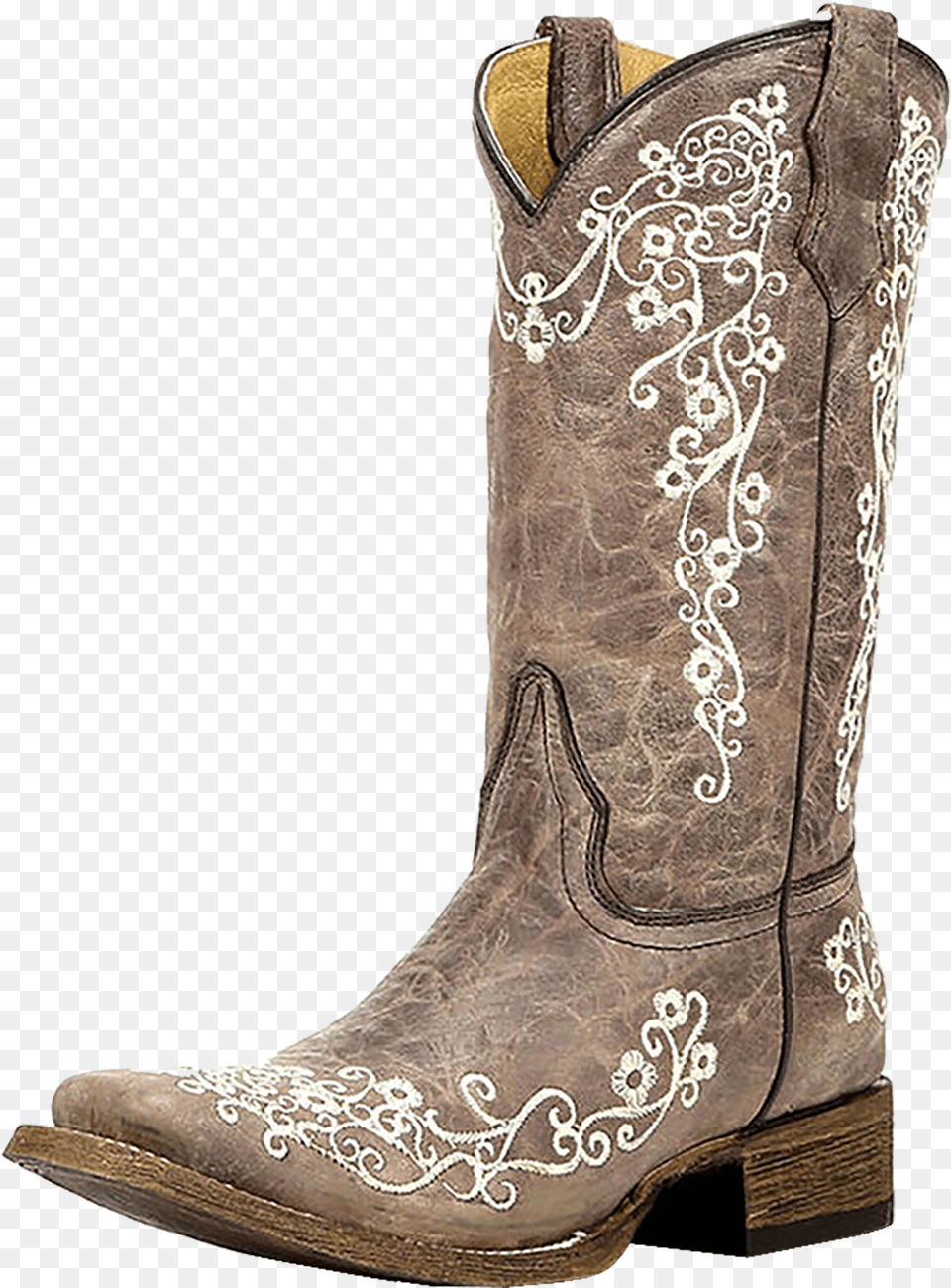 Corral Big Girl Ssquare Toe Embroidery Cowgirl Boots Cowboy Boot, Clothing, Footwear, Cowboy Boot, Adult Png