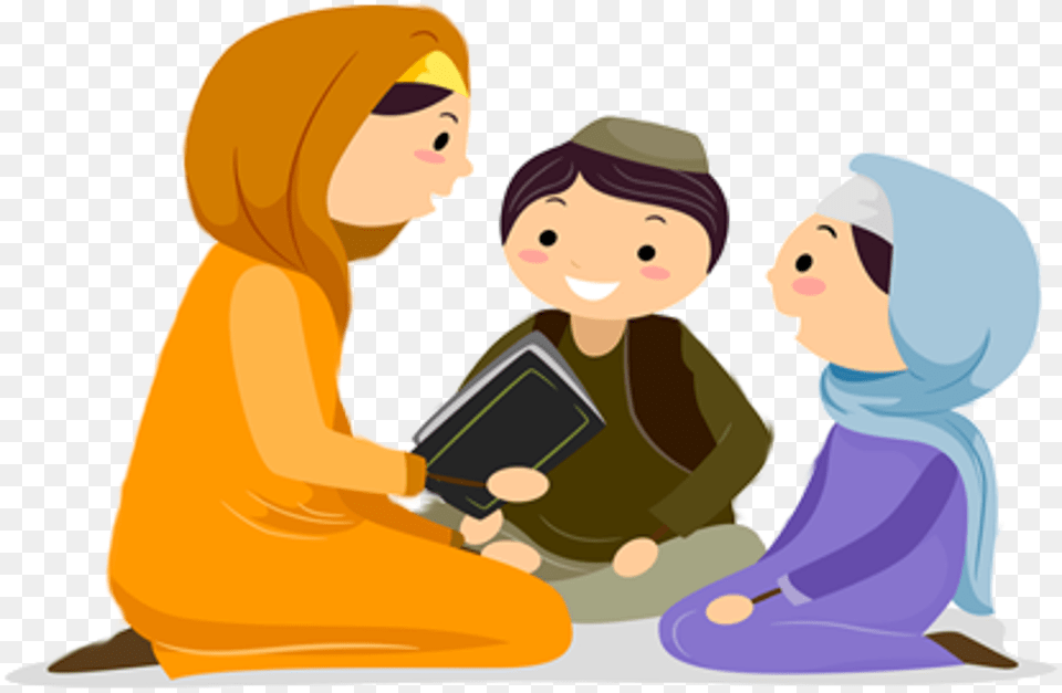 Correct Common Mistakes In Quran Recitation Muslim Family Cartoon, Reading, Person, People, Adult Png