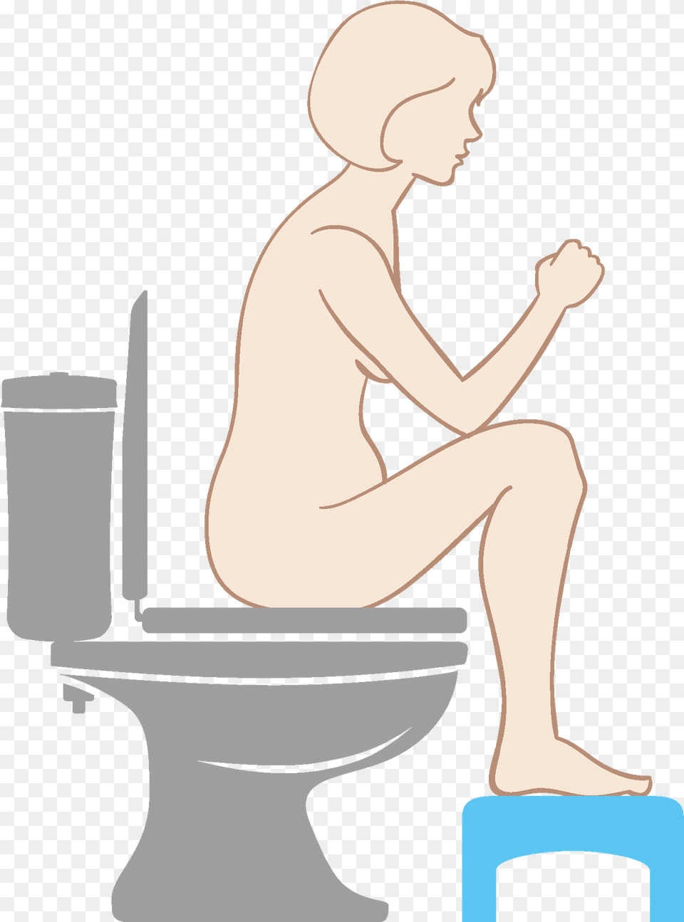 Correct Toilet Position For Pregnant Women With Constipation Pregnant Woman Sitting On Toilet, Adult, Person, Female, Head Free Png