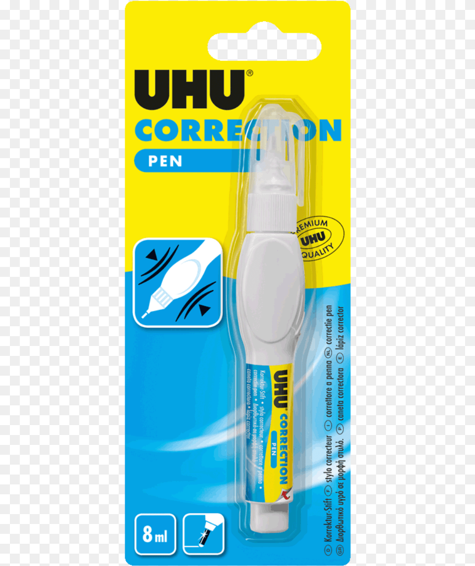 Correction Pen Uhu, Light, Bottle, Cosmetics, Sunscreen Png