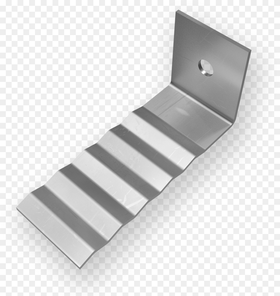 Corrugated Brick Anchor With Hole Veneer Anchoring Stairs, Aluminium Png Image