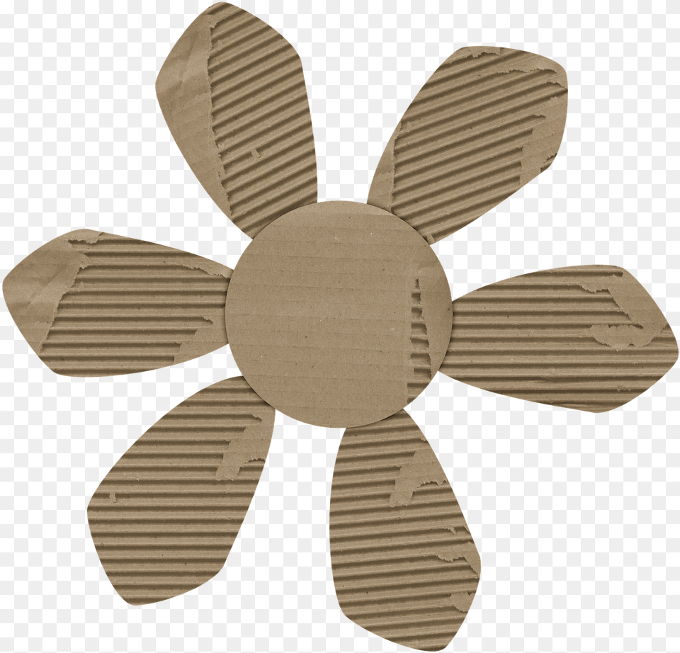 Corrugated Cardboard Paper Cardboard Flower, Machine, Appliance, Ceiling Fan, Device Free Png Download