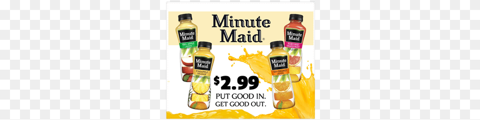 Corrugated Plastic Minute Maid Juice Apple 152 Fl Oz 24 Ct, Beverage, Food, Ketchup Png