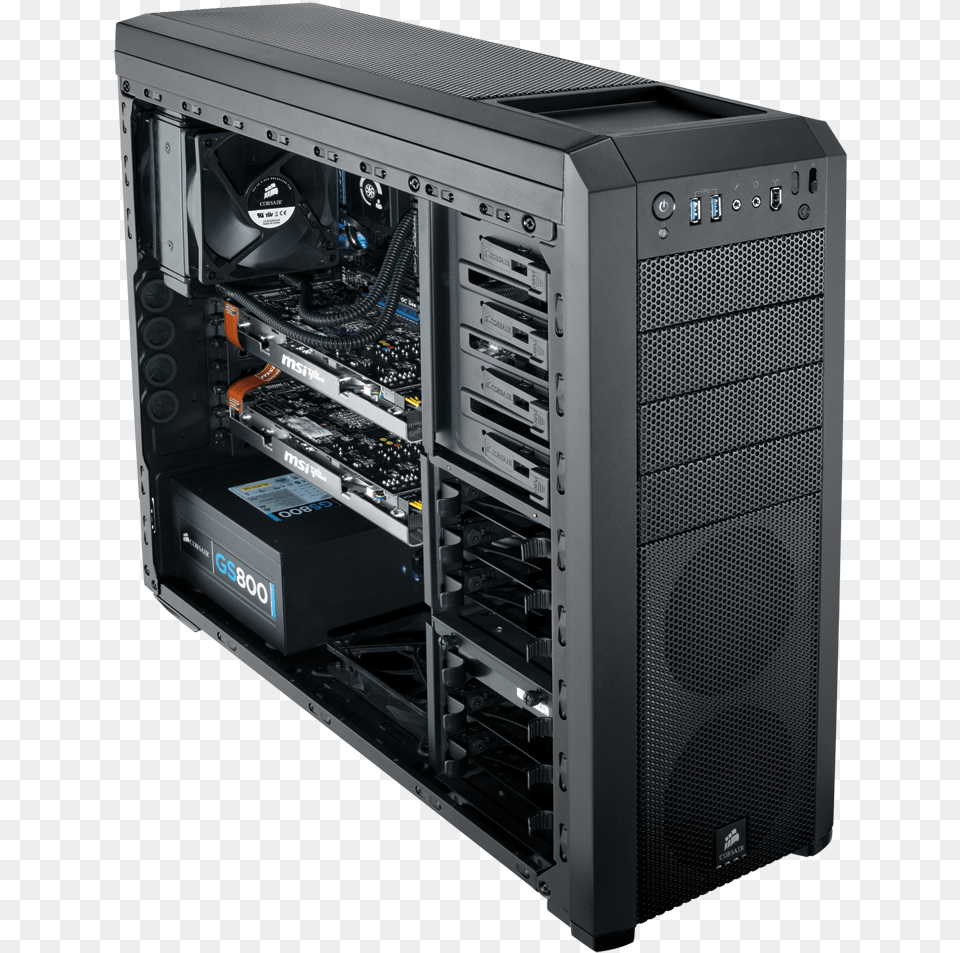 Corsair 500r Carbide Series Structure With Molded Abs Corsair Carbide Series 500r Pc Tower Case Black, Computer, Computer Hardware, Electronics, Hardware Free Png Download