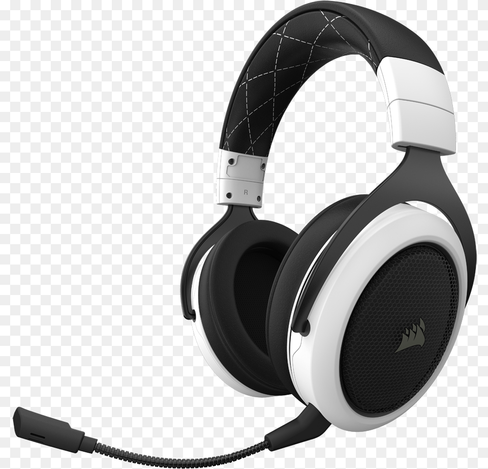 Corsair Hs70 Wireless White, Electronics, Headphones Free Png Download