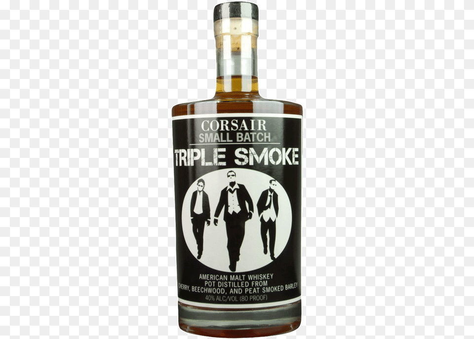 Corsair Triple Smoke Single Malt Corsair Triple Smoke Whiskey, Liquor, Alcohol, Beverage, Person Free Transparent Png