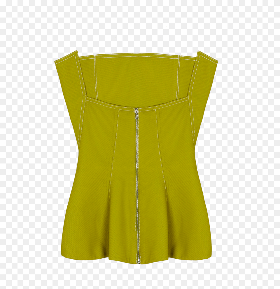 Corset In Green Viscose Twill Blouse, Clothing, Vest Free Transparent Png