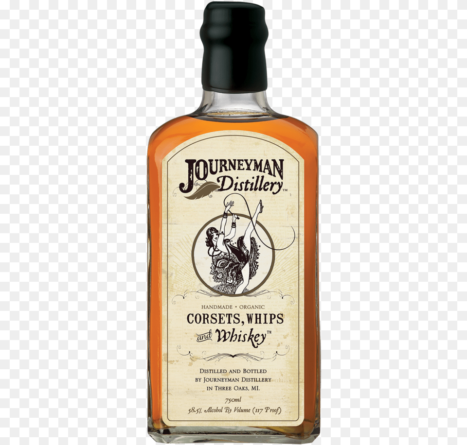 Corsets Whips Whiskey Journeyman Distillery Whiskey Featherbone Bourbon, Alcohol, Beverage, Liquor, Person Png Image