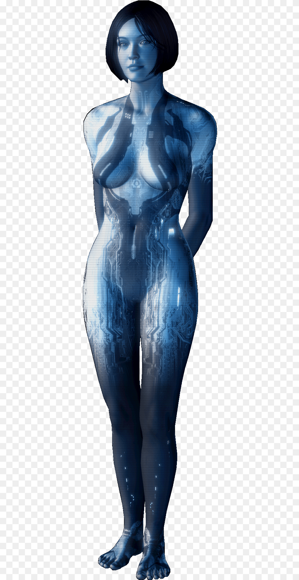 Cortana H4 Render Cortana Halo 4 Body, Adult, Female, Person, Woman Free Transparent Png