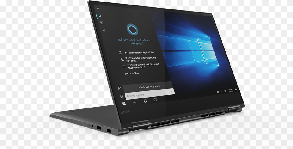 Cortana On 15 Inch Lenovo Yoga 730 2018 02 Lenovo Yoga 730 Laptop, Computer, Electronics, Pc, Computer Hardware Free Transparent Png