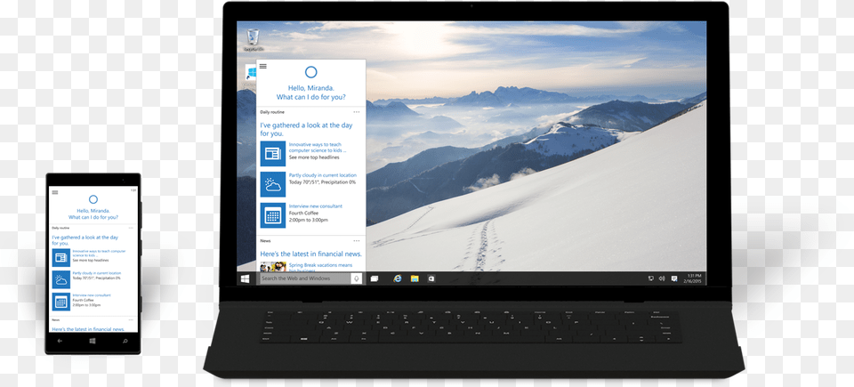Cortana Pc Windows, Computer, Electronics, Laptop, Screen Free Png
