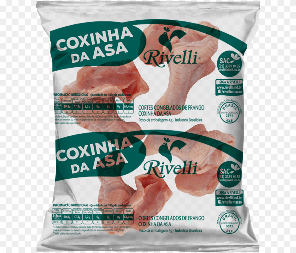 Cortes Congelados De Frango Coxinha Da Asa Rivelli, Food, Meat, Pork, Baby Free Png Download