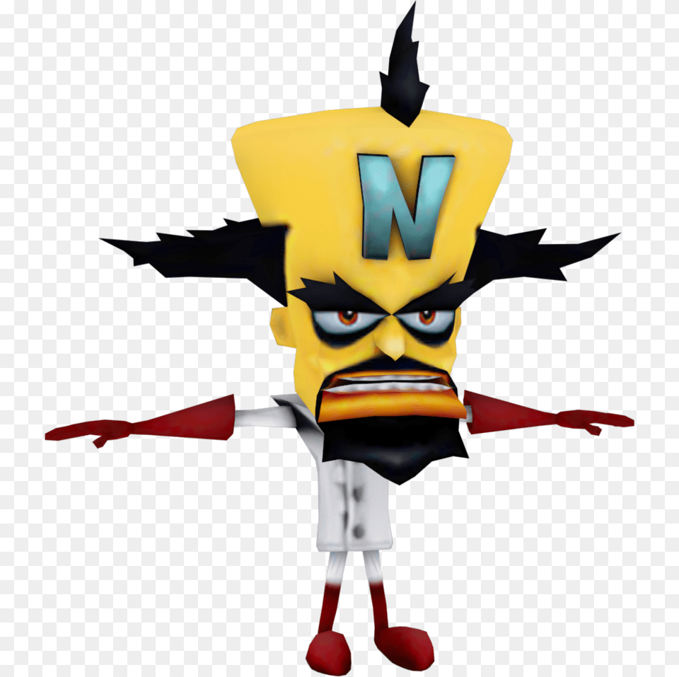 Cortex Model By Crasharki Crash Nitro Kart Cortex, Person, Face, Head Free Png