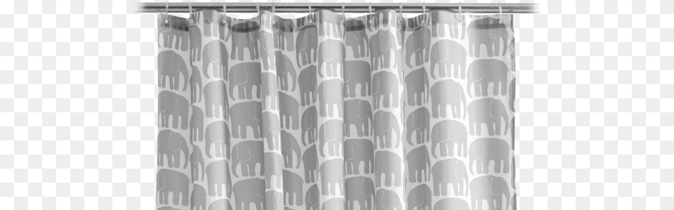 Cortinas De Finlayson Elefantti Shower Curtain 180x200cm Grey, Shower Curtain, Can, Tin Free Transparent Png