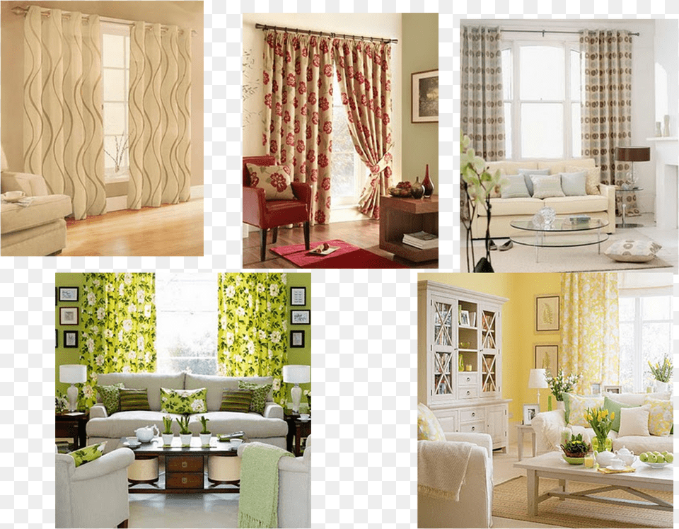 Cortinas Estampadas Para Salas Modernas Patterned Curtains Yellow Living Room, Architecture, Living Room, Indoors, Home Decor Png Image