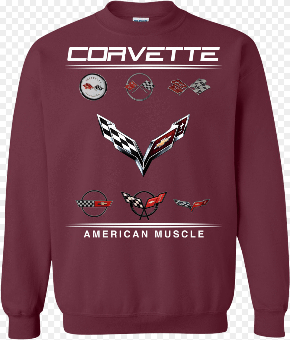 Corvette Logo Emblem Flag C1 C2 C3 C4 C5 C6 C7 Pullover Shirt, Clothing, Knitwear, Sweater, Sweatshirt Png