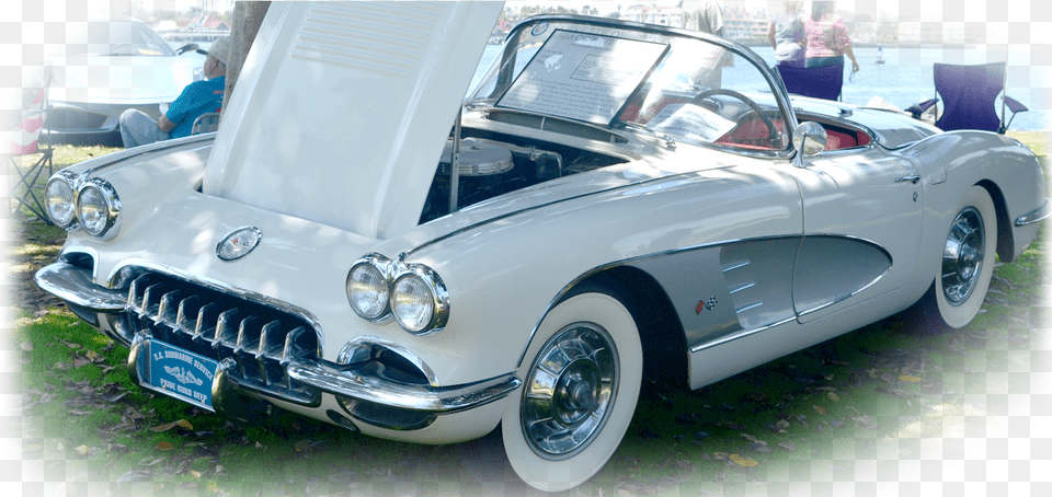 Corvette Owners Club Of San Diego Antique Car, Wheel, Tire, Transportation, Machine Free Png