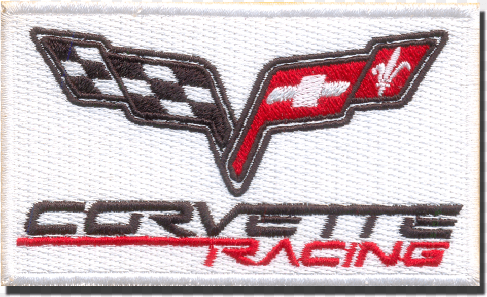 Corvette Racing Logo Embroidered Iron On Patches Embroidery, Emblem, Symbol Png