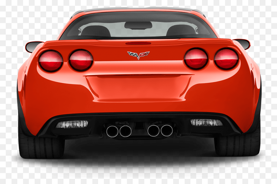 Corvette Rear View, Car, Coupe, Sports Car, Transportation Png Image