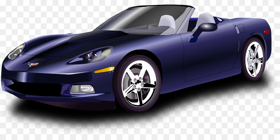 Corvette Sports Car Racing Vector Graphic On Pixabay Transparent Sports Car, Vehicle, Transportation, Coupe, Sports Car Free Png Download