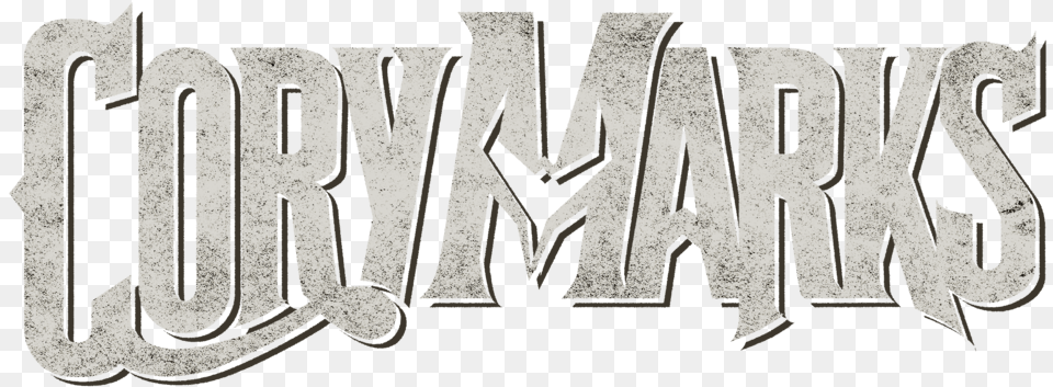 Corymarks Logo Positive Trans Bkgd Silver, Text, Calligraphy, Handwriting Free Png Download