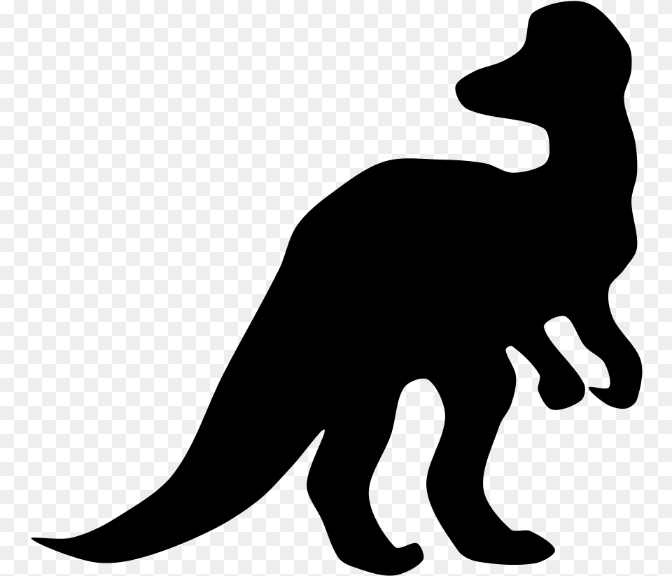 Corythosaurus Silhouette Clip Art Dinosaurs Clipart Black, Gray Free Transparent Png