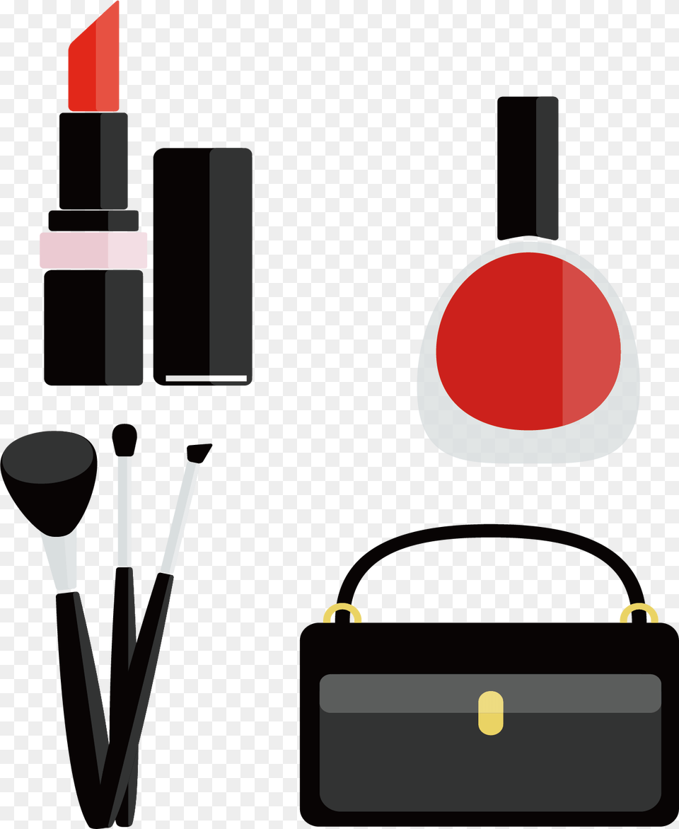 Cosmetic Vector Makeup Accessory Cosmetics, Accessories, Bag, Handbag, Lipstick Png Image