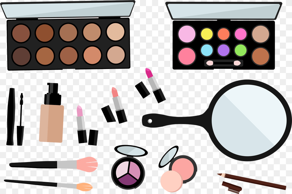 Cosmetics Brush Beauty Tools Transprent Makeup Vector, Lipstick, Bottle, Perfume Free Png