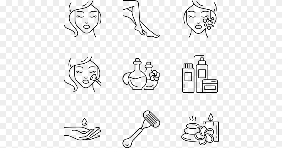 Cosmetics Cosmetics Icons Vector, Gray Free Png Download