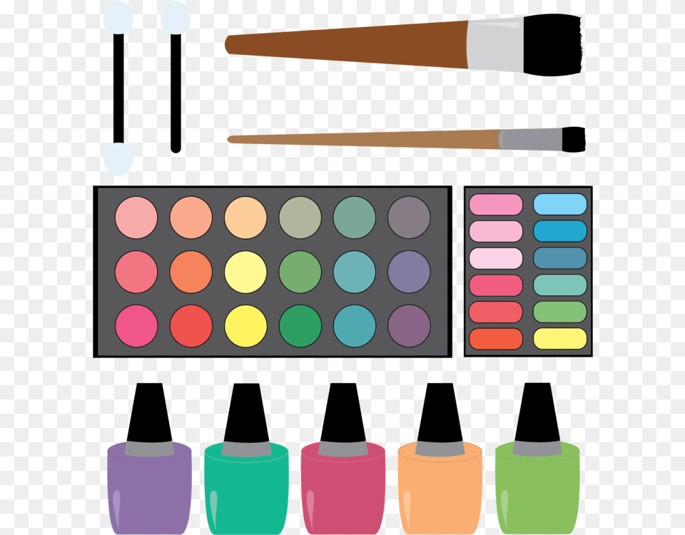 Cosmetics Make Up Artist Eye Shadow Lipstick Compact, Paint Container, Palette Free Png Download