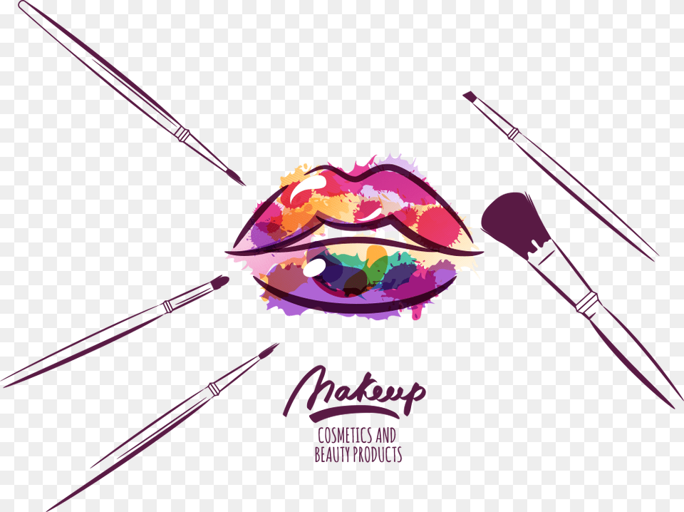 Cosmetics Makeup Brush Make Up Artist Illustration Eye Make Up, Device, Tool, Purple, Blade Free Transparent Png