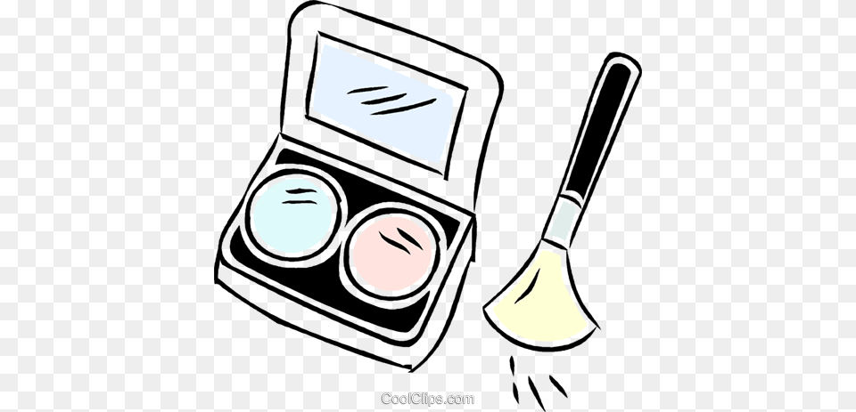 Cosmetics With Makeup Brush Royalty Free Vector Clip Art, Face, Head, Person, Device Png