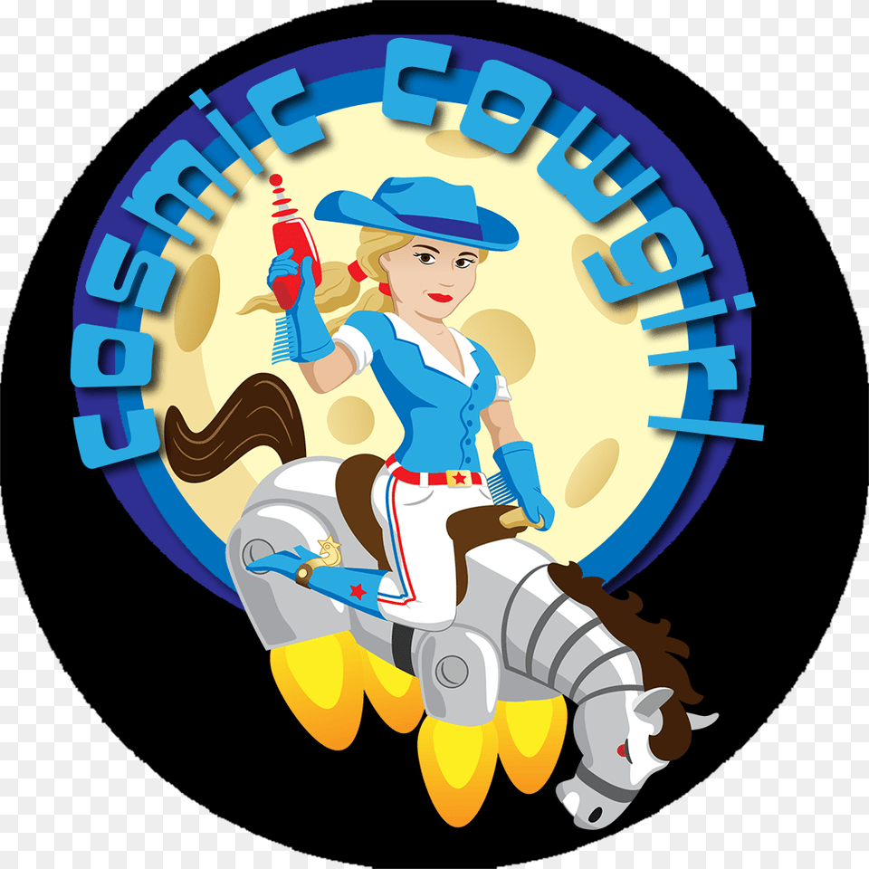 Cosmic Cowgirl Cartoon, People, Person, Photography, Baby Free Png