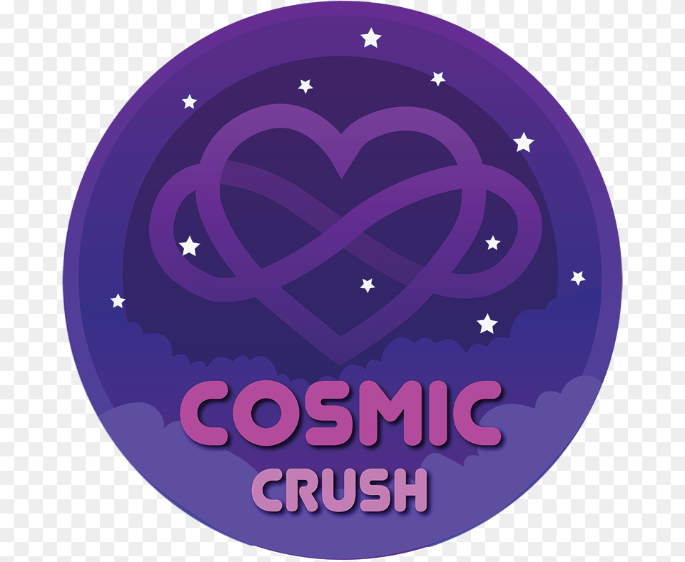 Cosmic Crush No Figure Clear Square Circle, Purple, Logo Free Transparent Png