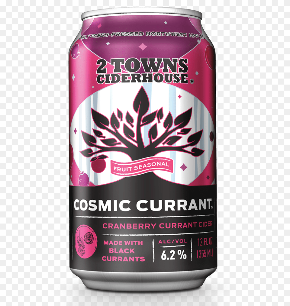 Cosmic Currant Can 2 Towns Ciderhouse Cosmic Currant, Tin, Beverage Free Png